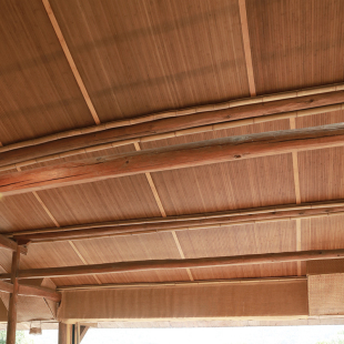 竹片无线编竹席吊顶墙面装修材料民宿酒店茶楼木屋新中式复古装饰