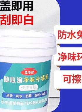 防水补墙膏防潮墙面修补膏白色腻子膏家用内墙免漆抗碱抗潮净味
