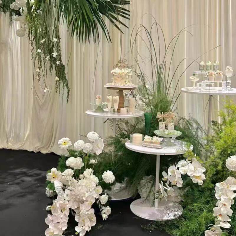 新款圆形婚礼铁艺甜品桌台婚庆道具舞台装饰派对生日订婚礼布置