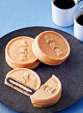 入手困难 羽生结弦同款金饼饼 日本仙台红豆奶油最中6枚入