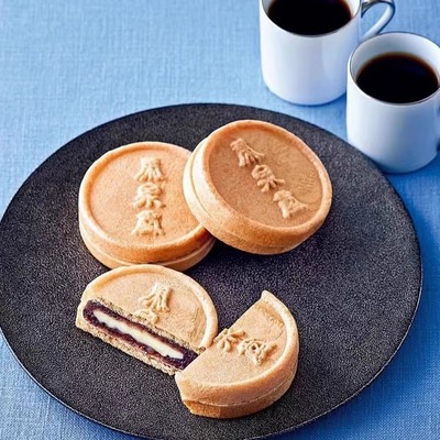 入手困难 羽生结弦同款金饼饼 日本仙台红豆奶油最中6枚入
