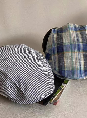 美国stetson休闲英伦复古贝雷帽夏季透气遮阳雅痞文艺百搭平顶帽
