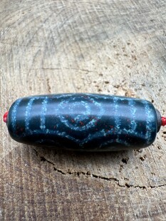 西藏天珠象雄天珠藏传藏区藏绿皮龙眼老天珠页岩天降石朱砂包邮