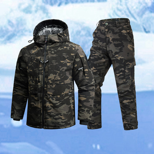 石墨烯加厚棉袄棉裤套装