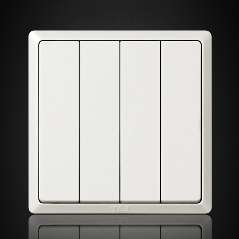 86型10A四位双联回弹开关