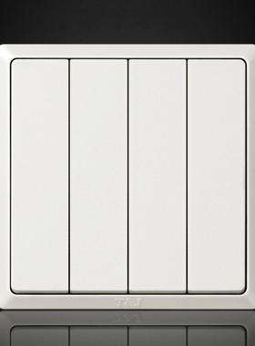 HC2764 天基86型10A四位单联回弹开关 单常开型按键自动复位面板