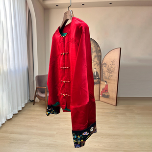 拉贝碧【买一送一】拜年了 新中式国风 喜字扣醋酸刺绣袖口短外套