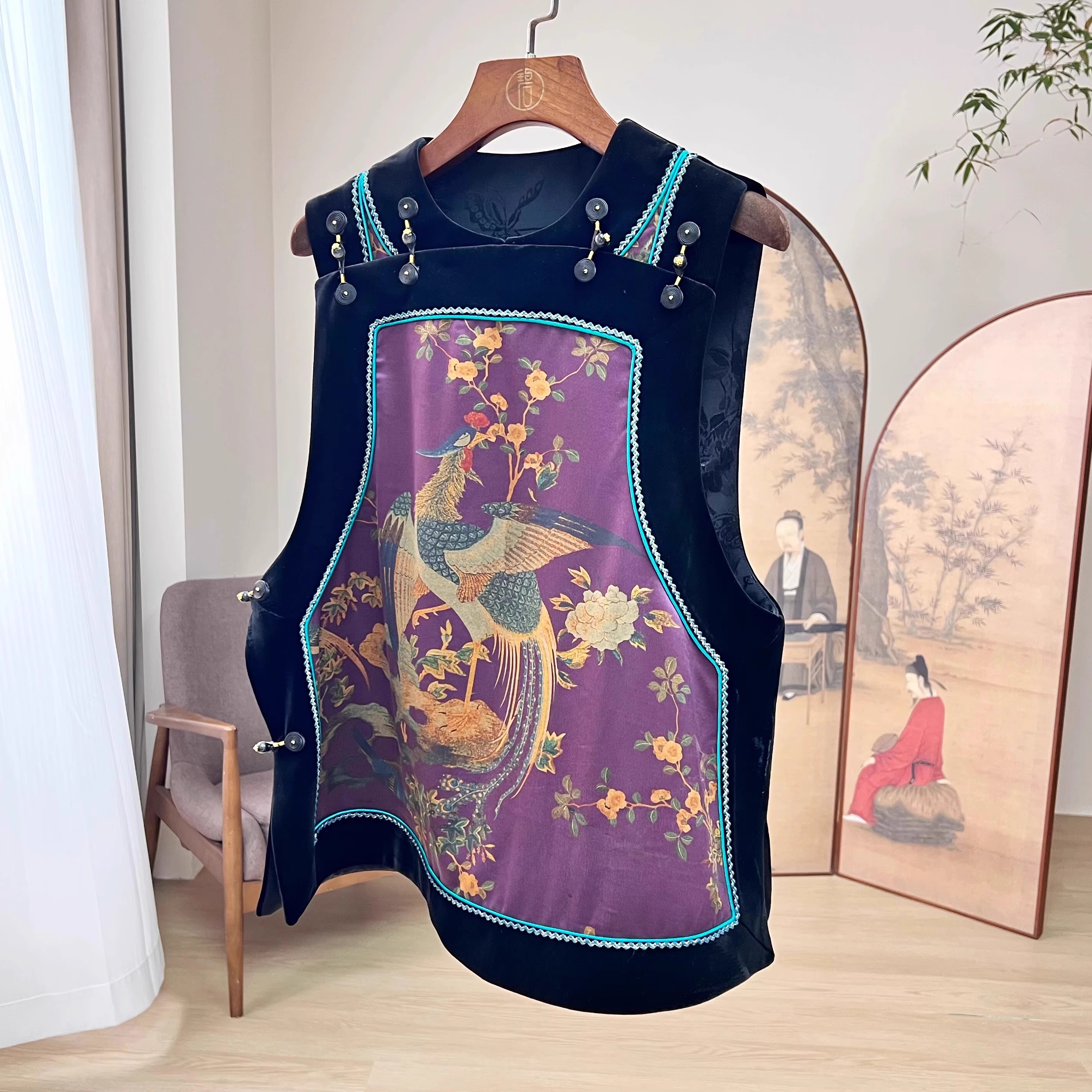 拉贝碧凤栖梧中国风马甲