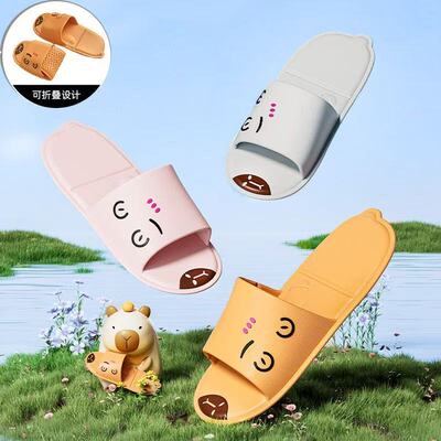 折叠拖鞋男女士旅行专用便携防滑户外沙滩海边出差可外穿凉拖旅游