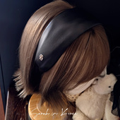 Sarah Queen东大门皮革带齿宽发箍帅气感自留 The Korea韩国