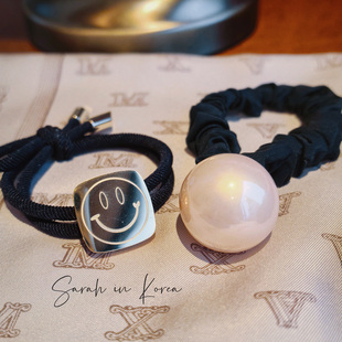 Sarah Korea韩国 The Queen东大门球球小方块金色系列发圈发绳