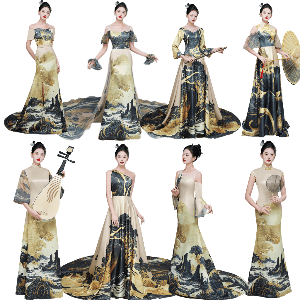 走秀旗袍大赛舞台民乐中式中国风