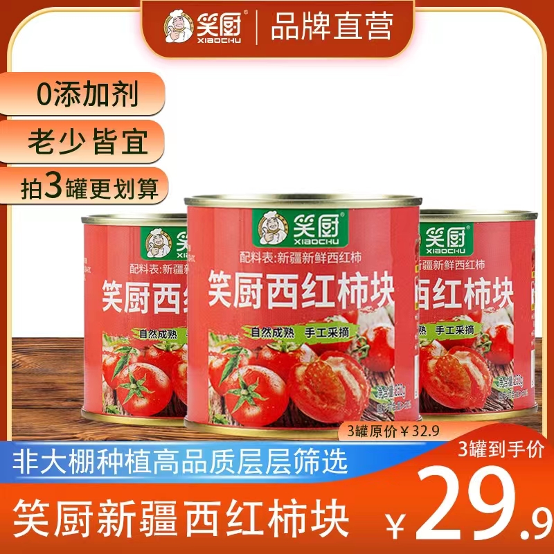 笑厨新疆番茄丁番茄块罐头西红柿