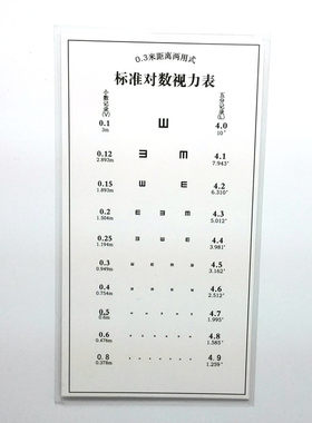 视力表验光近视远视眼镜配件