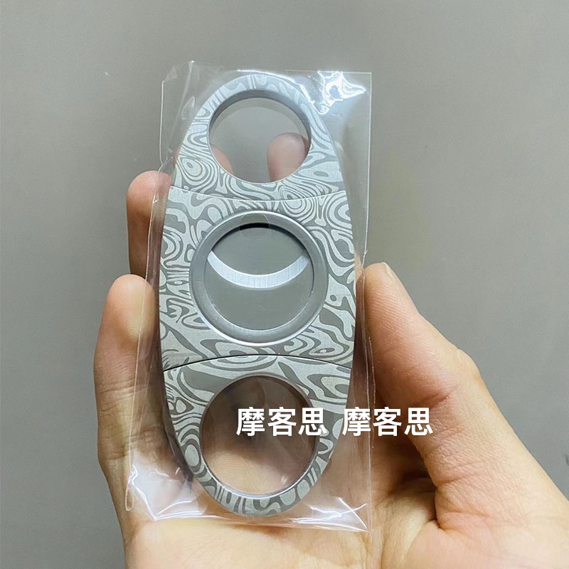 不锈钢V型双刃大口径雪茄剪图片