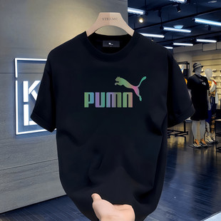 奥莱2026年新款纯棉圆领套头短袖休闲时尚百搭宽松运动透气半袖衫