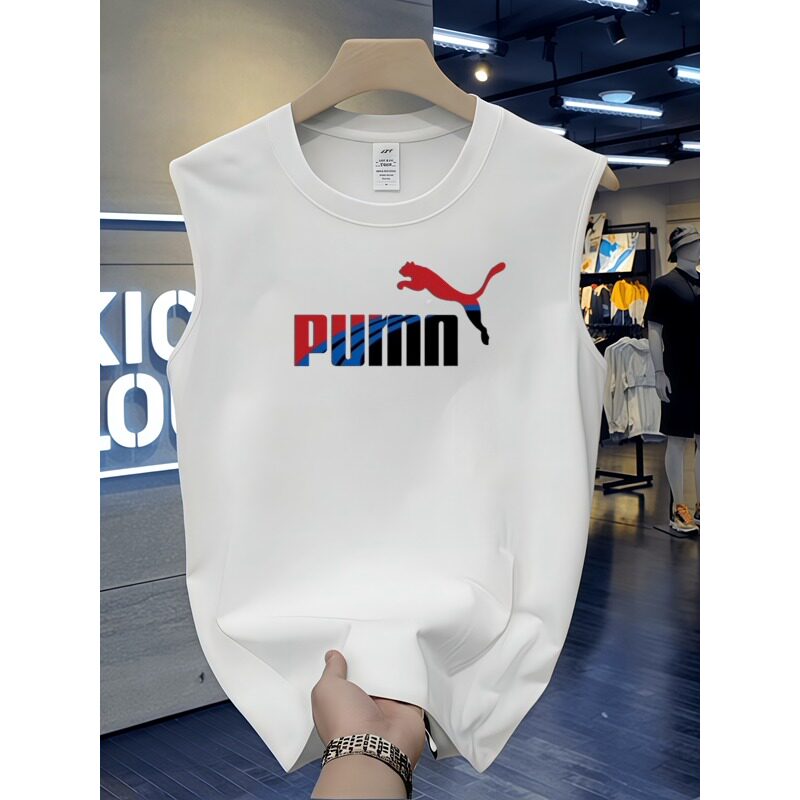 奥莱夏季新款男士纯棉圆领背心T恤日常百搭宽松无袖坎肩潮牌上衣