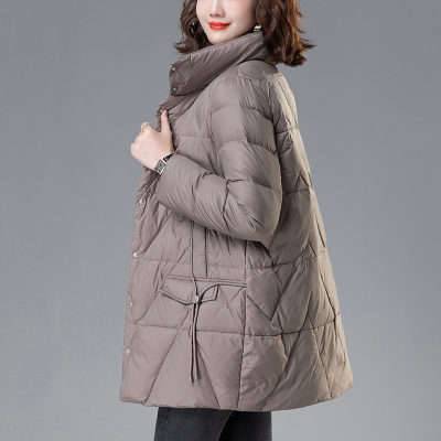 衣裙人女士白鸭绒羽绒服立领