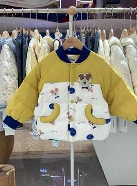 2025冬季imau奕玛童装男小童儿童外套轻薄卡通狗羽绒服54SF103053