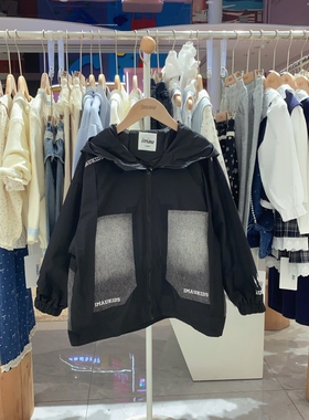 2025秋季imau奕玛童装男大童休闲儿童翻领连帽风衣外套53LF114176