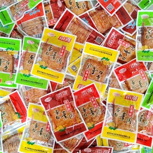 南湖手撕蛋白素肉500g散称香辣五香味素牛肉豆腐干小吃休闲零食品