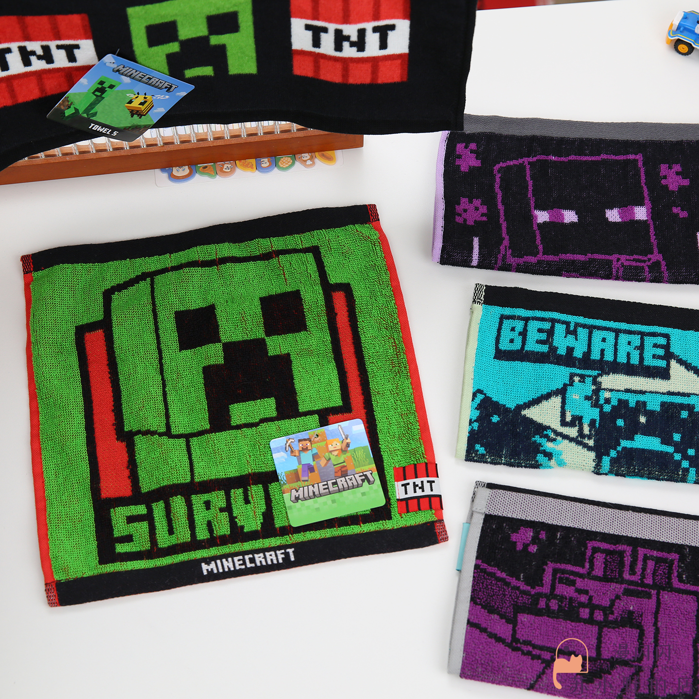 日本正品Minecraft我的世界毛巾儿童棉柔面巾卡通吸水亲肤洗脸巾