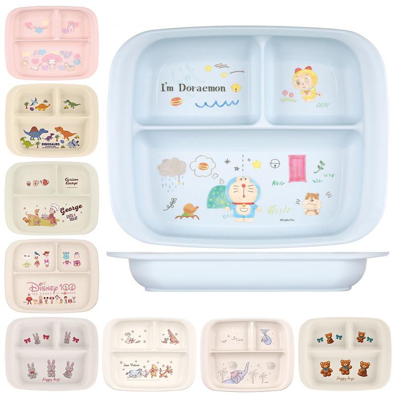 日本制skater卡通迪士尼小兔熊幼儿童早餐盘子分隔三格西餐方形盘