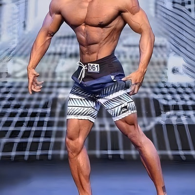 速干五分男士健体比赛裤