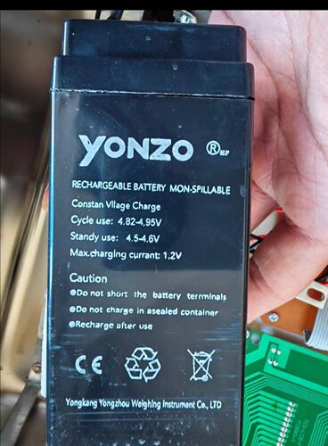 YONZO电子秤电池充电蓄电池4V4AH/20HR永州蓉城电子台称专用电瓶