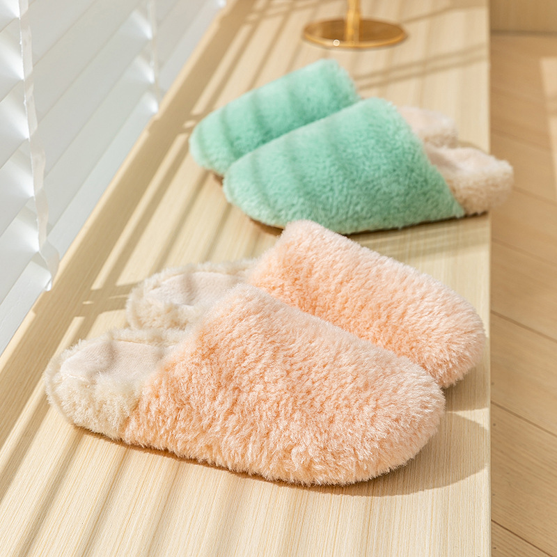 2024新款毛毛棉拖鞋男女情侣秋冬季家用保暖室内软底居家毛绒冬款