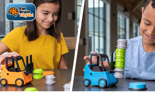 美国Fatbrain叉车堆高高训练儿童逻辑策略动手能力观察力益智玩具