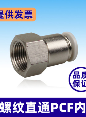 内牙接头PCF内螺纹直通6-01 10-03 12 14/16-04气管快插8-02铜M5