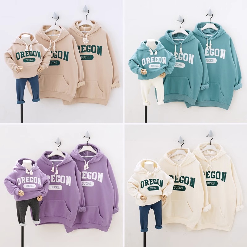 亲子装秋冬卫衣一家三口洋气长袖