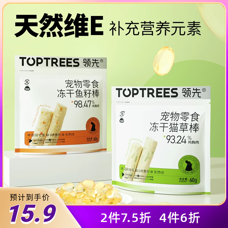 Toptrees领先猫草棒鱼籽棒亮毛