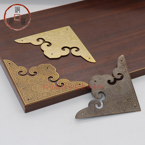 新中式仿古衣柜门纯铜雕花单面