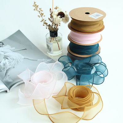 素色鱼尾纱鲜花配饰丝带资材丝带