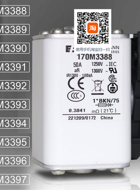 保险170M3388 3389 3390 3391 3392 3394 3395 3396 3397熔断器