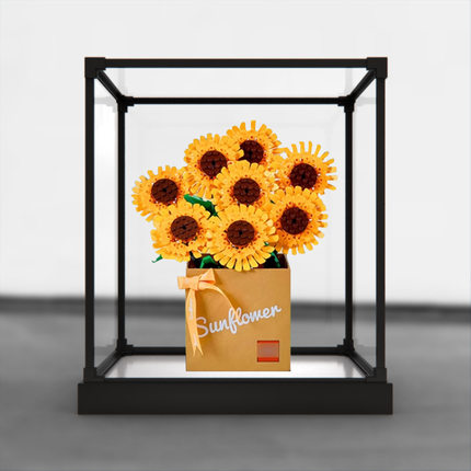 适用40524 40460 玫瑰花向日葵创意系列花束合金边框展示盒