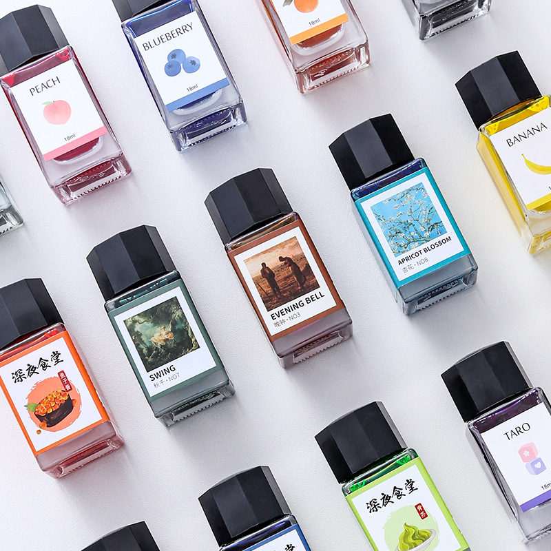 采墨防水颜料墨水漫画勾线钢笔淡彩不褪色非碳素ink持久墨汁