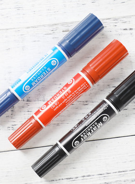 厂家斯特丹 大双头记号笔 MO-150-A8-BK 黑色 红色 蓝色