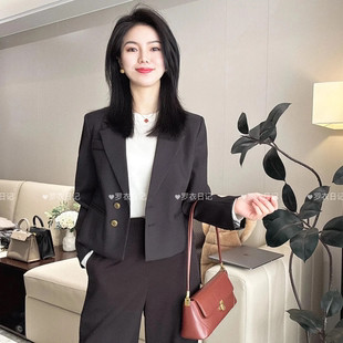 春季短款2025新款西装外套女高级感休闲显瘦小个子西服女上衣百搭