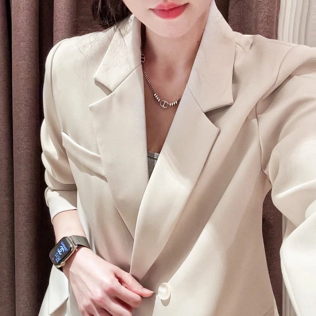 高级感西装外套女2026春秋新款休闲宽松时尚显瘦黑色西服外套女