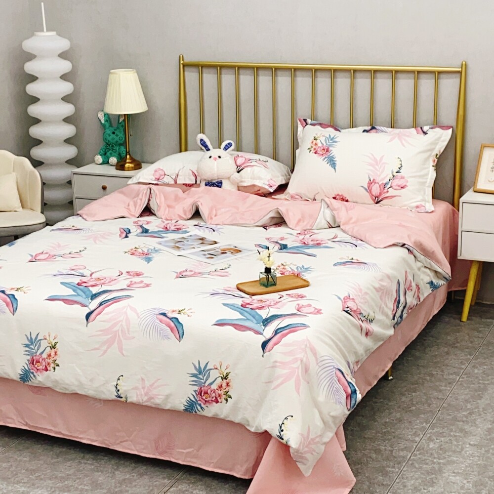 被套单件40支全棉被罩单双人简约田园纯棉被单加厚春秋1.5米1.8米