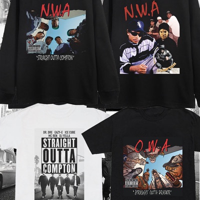 nwa长短袖嘻哈青年数码直喷怀旧T