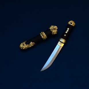 微缩1比3日式 饰摆件 龙之刀短刃水果刀户外露营迷你装