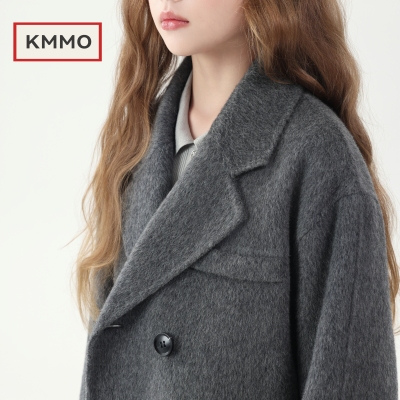 女童双面羊绒大衣2025秋冬季新款