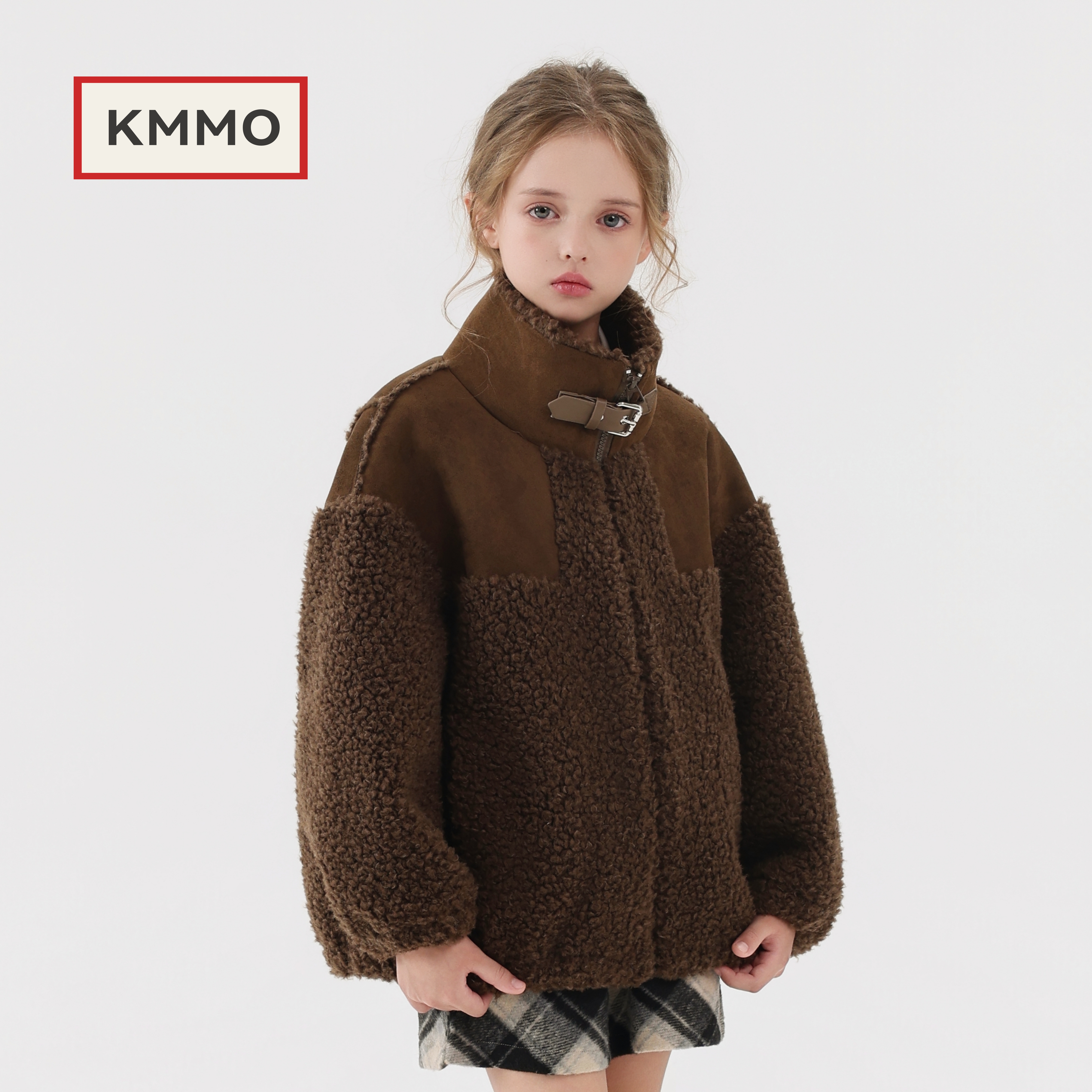 女童外套2025新款中大童仿羊羔毛