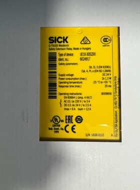 全新原装Sick西克安全继电器UE10-30S2D0订货号 6024917议价