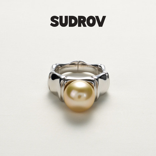 SUDROV素觉轻奢925银珍珠戒指女