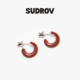 W秋冬新品 SUDROV 素觉2025F 气质红色耳环本命年耳饰耳钉新年礼物